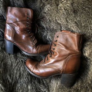 FINAL PRICE Steve Madden Brown Leather Heel Boots
